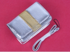iSmart Trendy Soft Leather Case-Silver Golden